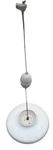 Disc Hanging Ceiling Light Fixture Glass Screen Shade /w Dot Pattern Pulldown. Fixed Price $73.00.