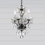 Crystorama Traditional Crystal 11"W Bronze Mini Chandelier. Fixed Price $298.00.