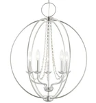 Livex Lighting 40915 Chrome Arabella 5-LIGHT 22"W Pillar Candle Chandelier. Fixed Price $319.96.