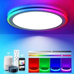 Blnan Smart Rgb Led Flush Mount Ceiling Light With Remote, 13 Inch 24W Dimmab.... Fixed Price $79.88.