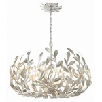 Crystorama Broche 6 Light Chandelier, Antique Silver 533-SA. Fixed Price $878.40.
