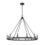 Z-lite Barclay Light 39" Chandelier, Matte Black -482R-12MB. Fixed Price $764.99.