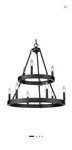 Golden Lighting Alastair 2 Tier 9-LIGHT Chandelier Matte Black Metal Indoor. Fixed Price $70.86.