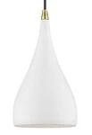 Livex Lighting 41171 Amador 6"W Mini Pendant - Textured White / Antique Brass. Fixed Price $93.96.