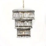 Handcrafted Vintage Spoon Chandelier Silver. Fixed Price $2849.00.