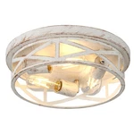 13 Inch White And Gold Flush Mount Ceiling FIXTURES,3-LIGHT Modern Hall.... Fixed Price $39.82.