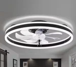 Oaks Aura 20IN. Led Indoor Black Bladeless Low Profile Ceiling Fan Flush Mount. Fixed Price $79.99.