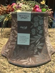Vintage Silk-o-lite Bell Lamp Shade Hand-sewn Brocade Floral Fabric Lined 10.5. Fixed Price $80.00.