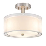 Folksmate 3-LIGHT Semi Flush Mount Ceiling Fixture, Drum With Double. Fixed Price $56.57.