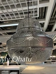 Ikea Asige Pendant Lamp, Decorative Silver Color, 63" Dot/pear Shape, Steel New. Fixed Price $112.04.