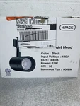 Flsnt 1-LIGHT Black Integrated Led Track Lighting Mini Cylinder Step Head 4-PACK. Fixed Price $44.96.
