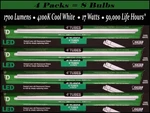 New Feit Electric Led 4FT Tubes 1700 Lumens 4100K Cool White- Packs. Fixed Price $99.00.