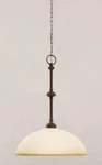 Hampton Bay Bristol Pendant Nutmeg Bronze Tea Stained Glass Shade New/open Box. Fixed Price $15.00.