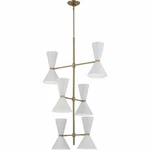 Phix 12 Light FOYER-50 Inches Tall And 22.5 Wide-champagne Bronze/white. Fixed Price $1504.99.