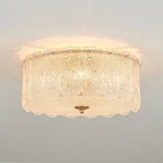 15 Textured Glass Semi Flush Mount Ceiling Light Classic Crystal Brass Chand.... Fixed Price $152.60.