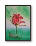 Original Botanical Red Rose 12X16 Acrylic Painting Flowers Wall Art Canvas New. Fixed Price $114.20.