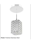 Geometrix Schonbek Refrax Crystal Mini-pendant RE0405A Clear-nib. Fixed Price $485.00.