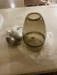 Roseto VXP75528SN Christopher 5" Pendant Light, Amber Fog Glass, Satin Nickel. Fixed Price $88.99.