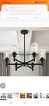 Lightdamy Farmhouse Chandelier With Cylinder Clear Glass 6 Vintage Blac.... Fixed Price $85.00.