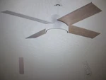 Yuhao 44 In. Integrated Indoor White Wood Grain Ceiling Fan With Light & Remote. Fixed Price $76.46.