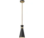 Z-lite Soriano Mini Pendant, 1-LIGHT 60 Watts, Matte Black And Heritage Brass. Fixed Price $82.96.