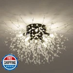Tanlux Modern Black Crystal Sputnik Firework Flush Mount Ceiling Light Fixture. Fixed Price $95.37.