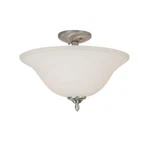 Stewart 2-LIGHT Brushed Nickel Ceiling Semi-flush Mount By Bel Air. Fixed Price $79.90.