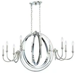 Rondure 10-LIGHT Polished Nickel Chandelier By World Imports. Fixed Price $484.00.