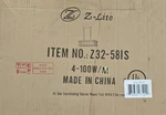 Z-lite Meridional 4 Light 32" Wide Linear Chandelier MODEL:Z32-58IS. Fixed Price $60.00.