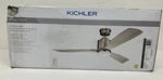 Kichler Ridley Ii 52IN. Indoor Natural Brass Mount Ceiling Fan Led Wall Control. Fixed Price $349.99.