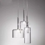Oukaning 3-LIGHT Clear Modern Pendant With Glass Bottle Shade. Fixed Price $28.99.