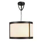 World Imports WI143429 Edmonton 3-LIGHT Euro Bronze Iron Linen Shade Pendant New. Fixed Price $102.86.