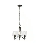Hampton Bay Pavlen 3-LIGHT 18 In. Rustic Bronze Hanging Candlestick Chandelier. Fixed Price $68.55.