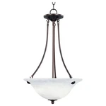 Maxim Malaga 3-LIGHT 16" Wide Oil Rubbed Bronze Marble Glass 2682MROI 46588223. Fixed Price $64.95.