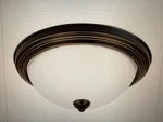Sea Gull Lighting 3 14.5 Inch Flush Mount, Heirloom Bronze, 77065-782. Fixed Price $48.00.
