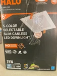 Halo HLB6S099FSE010MWR 6" Led Recessed Downlight Kit, Square, Selectable Whi. Fixed Price $27.52.