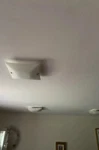 Light Fixture Ceiling Flush Mount Square Satin Nickel/white Glass By Eurofase. Fixed Price $25.00.