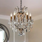 Elegant 5-LIGHT Antique Gold Crystal Chandelier For Dining Room & Foyer. Fixed Price $446.99.