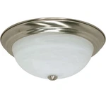 Nuvo Lighting Item 60-199 3 Flush Mount Alabaster Glass 15 Brushed Nickel. Fixed Price $29.99.