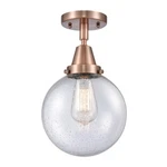Innovations Beacon Light 8" Flush, Antique Copper/seeded 447-1C-AC-G204-8. Fixed Price $128.48.