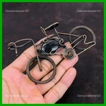 Picasso Jasper Gemstone Copper New Wire Wrapped Cycle Handmade Elegant Pendant. Fixed Price $51.30.