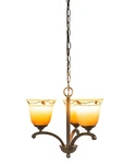 STH19109 Dale Tiffany Garden Leaf 3-LIGHT Painted Art Glass Chandelier. Fixed Price $114.29.