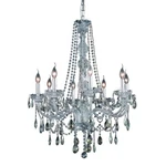 Elegant Verona 8-LT 28" Royal Cut Chandelier, Chrome/smoke 7958D28C-GT-RC. Fixed Price $1016.00.