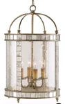 Corsica Currey & Co. Glass Antique Mirror Lantern Pendant Chandelier French Farm. Fixed Price $169.00.