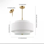 Safavieh Cambrie 3LT 21.5" Chandelier, Reduced Price 2172746151 CHA4021A. Fixed Price $70.00.