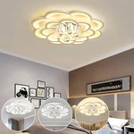Modern Crystal Chandelier Flush Mount Ceiling Light Led Flower Pendant Fixture. Fixed Price $69.30.