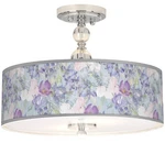 Giclee Gallery Spring Flowers 16" Wide Semi-flush Ceiling Light. Fixed Price $274.99.