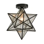Meyda Lighting 12'W Moravian Star Clear Seedy Flushmount, 21840 Glass - 150958. Fixed Price $453.25.
