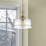 Designers Fountain Drake 1 -light Brushed Gold Clear Glass Metal Chandelier. Fixed Price $79.99.