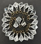 Rock Crystal Chandelier Sconce Quartz Pendants Kite Diamond With Bead 53MM 24PC. Fixed Price $194.00.